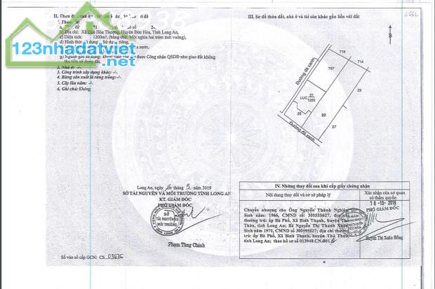 Đất siêu đẹp - 2 mặt tiền đường DT823D - Vị trí trung tâm - Gần KCN Đức Hòa - 4