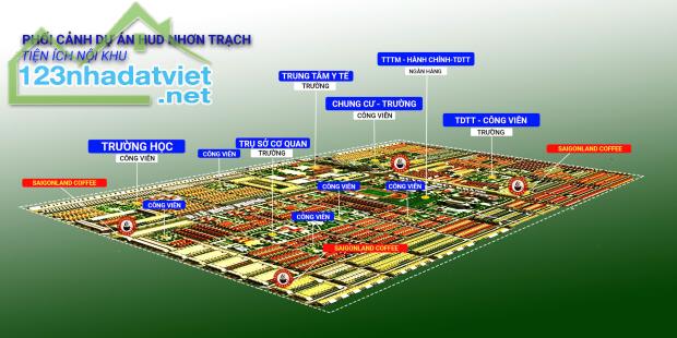 Saigonland - Đầu tư đất nền sổ sẵn  tại Nhơn Trạch với tài chính dưới 2 Tỷ