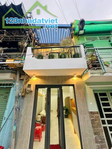 4.16 tỷ- bán nhà hẻm xe hơi Nơ Trang long- DT: 24.5m2- trệt lầu-2PN full nội thất- khu - 1