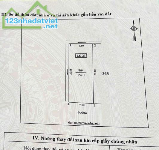 Bán lô đất 152m2 mặt đường Võ Trọng Ân, khối 7 Quán Bàu - TP Vinh