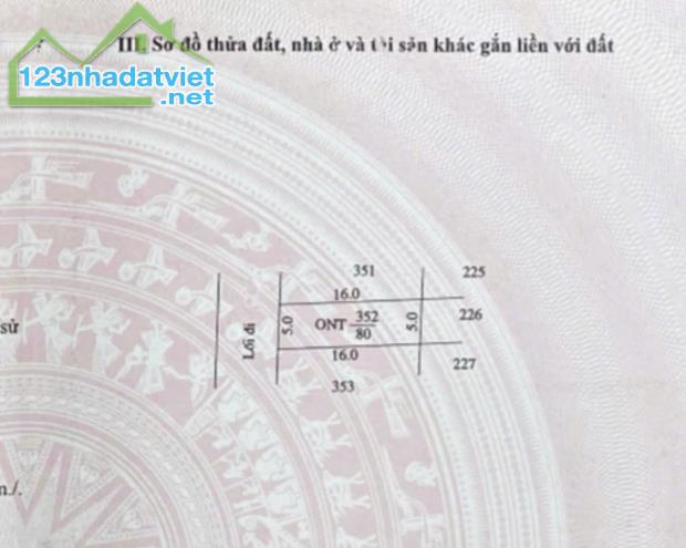 Bán gấp 80m2 đất tân xã thạch thất mặt tiền 5m giá 2.6 tỷ - 1