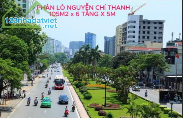 BÁN NHÀ PHÂN LÔ - NGUYỄN CHÍ THANH 105m² 6 TẦNG, MẶT TIỀN 5m, Ô TÔ, TM, KD  - GIÁ 27.8 tỷ