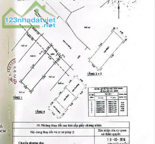 PHẠM VĂN CHIÊU - P14 - GÒ VẤP - XE HƠI NGỦ - NHỈNH 6 TỶ - 60M2 ( 4,3 X 14) - 4 TẦNG - 4PN - 1