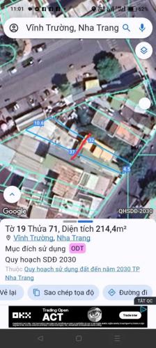 Bán đất 2 mặt tiền đường Võ Thị Sáu, ngay lối vào chợ Vĩnh trường. dt trên sổ 212,9 m2 - 3