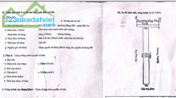 CHÍNH CHỦ BÁN ĐẤT MẶT ĐƯỜNG HÀNG TỔNG – HẢI AN, HẢI PHÒNG  GIÁ TỐT – KINH DOANH THUẬN LỢI - 4