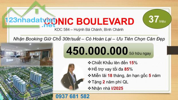 450tr  căn 2PN  cuối Võ Văn  Kiệt -Bình  Chánh  84m2 căn hộ rẻ nhất Sài Gòn