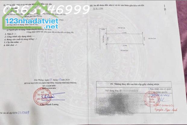 Bán đất 69,3m mặt ngõ ô tô đậu cửa  417 Đằng Hải- hải An. - 3