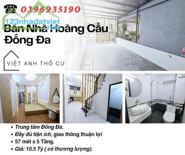 Bán nhà Phố Hoàng Cầu, Nhà Hai Mặt, Gần Hồ, 57mx5T, Giá: 10.5 Tỷ, Lh: 0396935190.