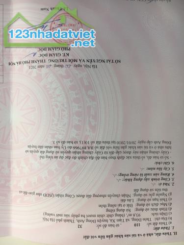 Chủ cần bán 93,6m2 Thôn Đông, Tàm Xá, Đông Anh, Hà Nội. đường ô tô tránh gần cầu Nhật Tân - 1