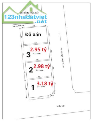 ► Đất 2 mặt Kiệt 6m Gần Chợ Kỳ Đồng, Ô tô đậu, 57m2, ngang 6m, thông thoáng, 3.18 tỷ