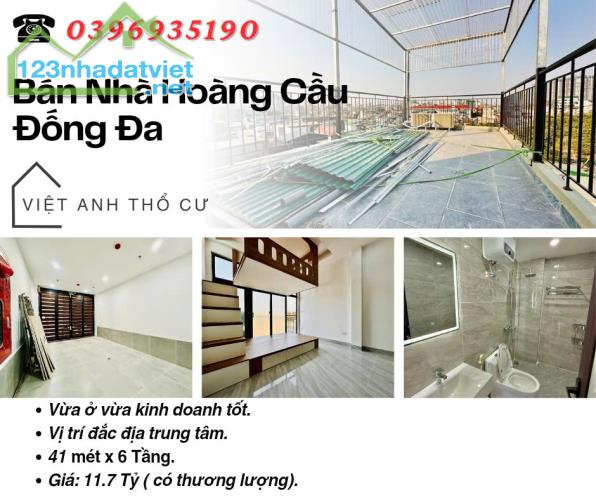 Bán nhà Phố Hoàng Cầu, Ngõ Thông, Kinh Doanh Tốt, 41mx6T, Giá: 11.7 Tỷ, Lh: 0396935190.