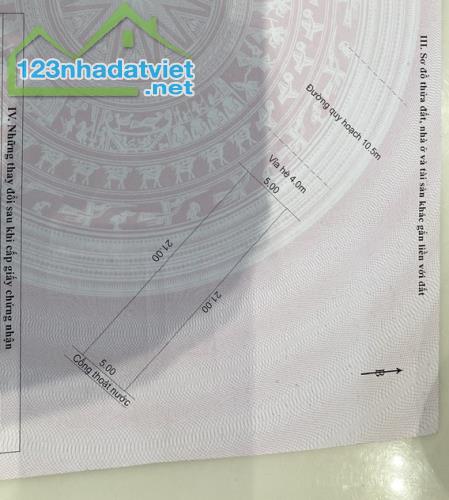 BÁN LÔ ĐẤT ĐƯỜNG 10,5m NGUYỄN NHƯỢC PHÁP- 105M2- Gía chỉ 3 tỷ 350 tl
