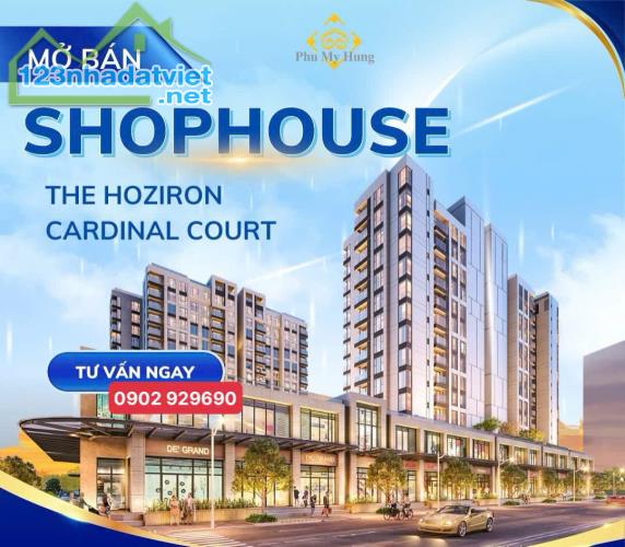 Bán Shophouse căn góc đường số 10 dự án Cardinal Court Phú Mỹ Hưng đối diện các tòa nhà