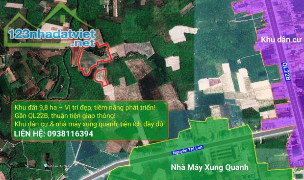 BÁN ĐẤT 9,8HA TÂY NINH – GIÁ CHỈ 31 TỶ, CƠ HỘI ĐẦU TƯ SINH LỜI! - 1