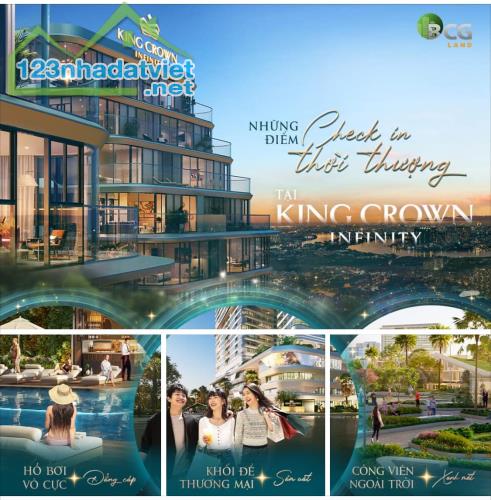 Bán căn hộ cao cấp TP Thủ Đức Võ Văn Ngân  cạnh TTTM Vincom KingCrown Infinity chỉ