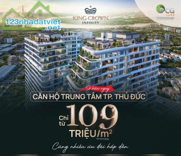 Bán căn hộ cao cấp TP Thủ Đức Võ Văn Ngân  cạnh TTTM Vincom KingCrown Infinity chỉ - 1