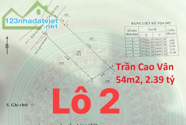 ♪ Đất Góc Kiệt 2.5m cách Trần Cao Vân 80m thông Biển, 57m2, hơn 2 tỷ - 2