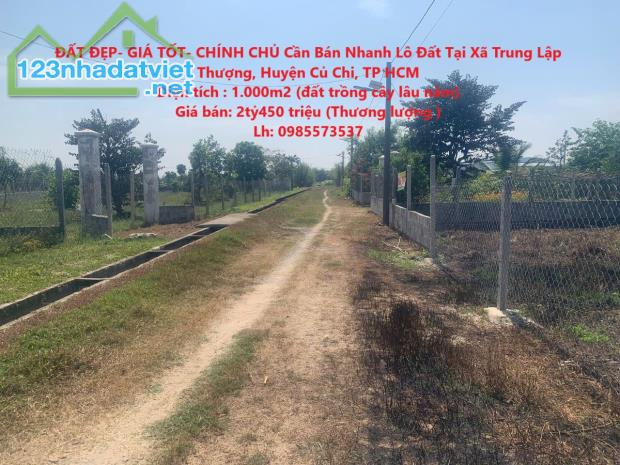 ĐẤT ĐẸP- GIÁ TỐT- CHÍNH CHỦ Cần Bán Nhanh Lô Đất Tại Huyện Củ Chi, TP HCM - 4