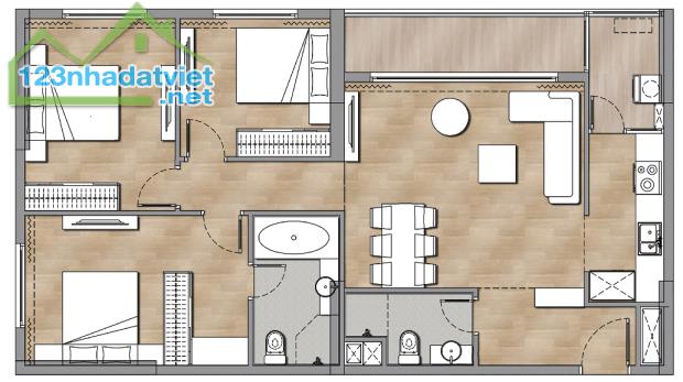 Sun Cosmo - Căn 3PN, 99.1m2 view thành phố, biển đẹp nhất dự kiến bàn giao T6/2025 - 2