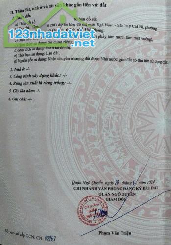 Bán đất lô 20 Lê Hồng Phong, 60m, đường 14m, Giá 7.2 tỉ, ngay sau Siêu thị GO - 2