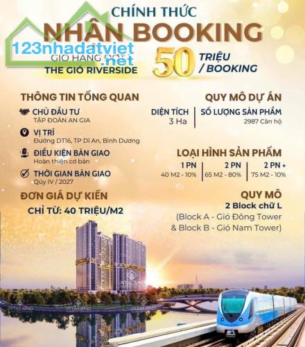 THE GIÓ RIVERSIDE Căn hộ cao cấp ven sông cạnh Vinhomes  Giá chỉ từ 1.6 tỷ - 1