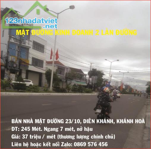 BÁN NHÀ MẶT ĐƯỜNG 23 THÁNG 10, DIÊN KHÁNH, KHÁNH HOÀ - 4