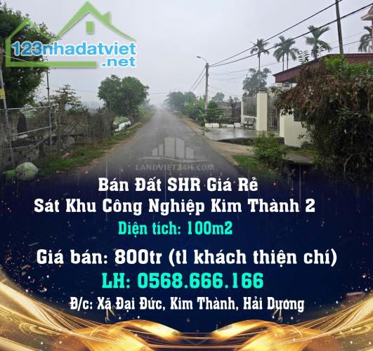 Chính Chủ Bán Đất SHR Giá Rẻ Sát Khu Công Nghiệp Kim Thành 2