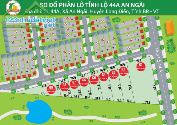 Bán đất gần đường Tỉnh lộ 44A Lh: 0937058675 ( E Thảo )