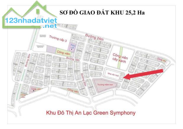 Bán lô đất vị trí đẹp lại 2 mặt thoáng trước mặt là đường 13m phía sau là nhà văn hóa