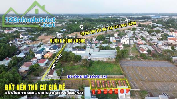 Đất nền thổ cư Nhơn Trạch giá rẻ chỉ từ 750tr/nền - Liền kề đường 25C
