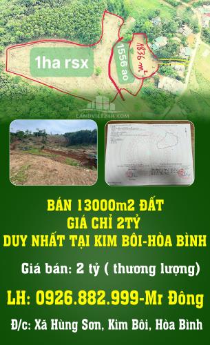 BÁN 13000m2 ĐẤT GIÁ CHỈ 2TỶ DUY NHẤT TẠI KIM BÔI-HÒA BÌNH - 5