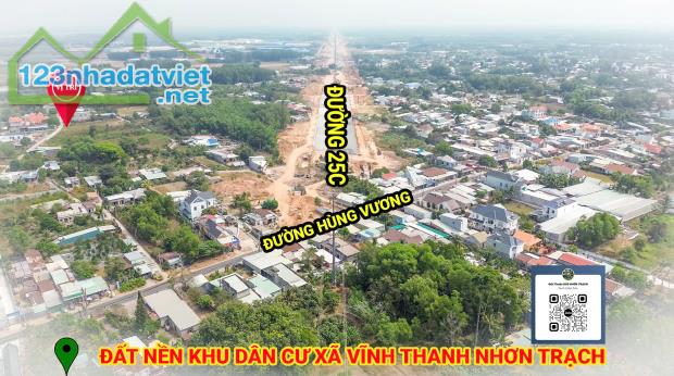 ĐẤT NỀN FULL THỔ NHƠN TRẠCH - KHU DÂN CƯ GẦN ĐƯỜNG 25C GIÁ TỐT - 1