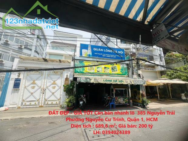 ĐẤT ĐẸP - GIÁ TỐT Cần bán nhanh lô  385 Nguyễn Trãi Phường Nguyễn Cư Trinh, Quận 1, HCM - 4