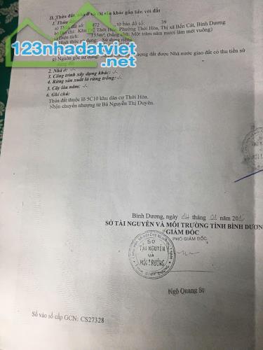 Bán đất Bình Dương, Mỹ Phước 4,TP Bến Cát, DT 155 m2,Đường 25m,Gía 1 tỷ 750.