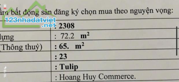 Bán 2 Căn Chung Cư Chính Chủ Tại Hoang Huy Commerce Đường Võ Nguyên Giáp quận Lê Chân. - 2