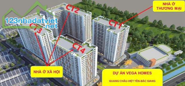 Bán Nhà Ở Xã Hội Quang Châu ( Vaga Home ) Studio 40m2, 1N+ Và 2 Ngủ 63m2.