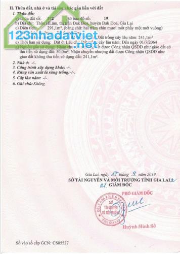 Đất Đẹp - Giá Tốt bán lô đất tại thôn HLâm, thị trấn Đăk Đoa, Huyện Đăk Đoa, Gia Lai.