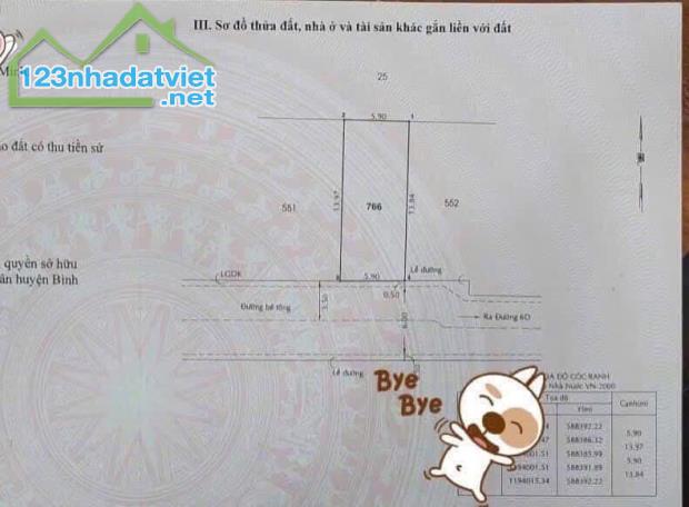 bán gấp lô đất sổ hồng 6m ngang đường 6D ấp 5 vĩnh lộc B bình chánh