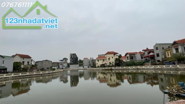 Hiếm,Bán đất đông dư Gia Lâm,ô tô tránh,vỉa hè 3m,view hồ sinh thái,100m,MT6m,5 tỷ - 1