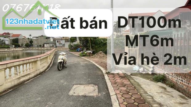 Hiếm,Bán đất đông dư Gia Lâm,ô tô tránh,vỉa hè 3m,view hồ sinh thái,100m,MT6m,5 tỷ - 2