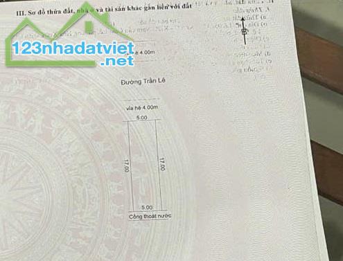 Bán đất đường Trần Lê, Hòa Xuân, đối diện bệnh viện, giá chỉ 3 tỷ 850 tl
