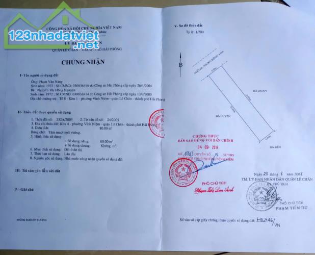 Bán nhà Thiên Lôi, 80m 3 tầng, độc lập, sân cổng riêng, ô.tô đỗ cửa, Giá 5.2 tỉ