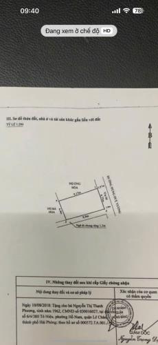 Bán duy nhất lô góc mặt đường Hùng Duệ Vương, Thượng Lý, Hồng Bàng, Hải Phòng. 3,7 tỷ - 1