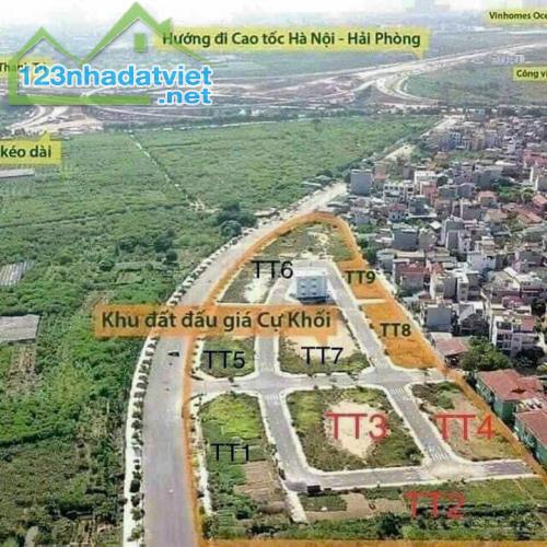 Bán đất phân lô đấu giá ĐTM bát Khối - Cự Khối Thạch Bàn DT 75 m mặt tiền 5 m . 0961833639 - 1