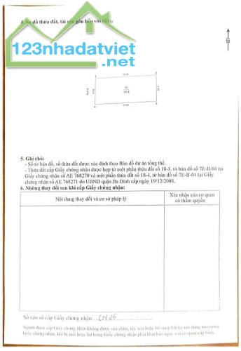 Nhà Cấp 4 (C4) Bưởi (Đội Cấn), Ba Đình. 51m2, MT 4.6m; Giá 12.7 tỷ   KHÔNG CÓ MẢNH THỨ 2. - 3