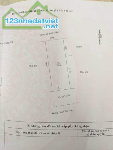 Bán đất ngã 4 Phạm Văn Đồng và Thanh Bình, ph Thanh Bình, TP HD, 102m2, mt 6m, KD đắc địa - 4