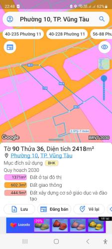 CẦN BÁN ĐẤT MẶT TIỀN ĐƯỜNG 3 THÁNG 2 P.10 - TP.VŨNG TÀU ( GẦN BÃI TẮM LONG CUNG ) - 1