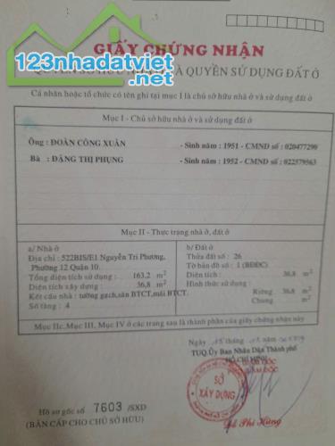 CHO THUÊ NHÀ NGUYÊN CĂN GẦN NGÃ TƯ THÀNH THÁI - QUẬN 10 - TP HỒ CHÍ MINH