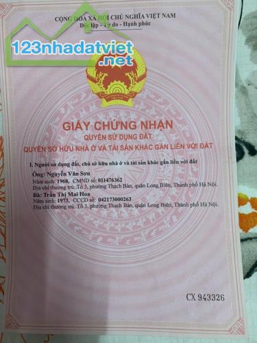 CHÍNH CHỦ CẦN BÁN GẤP LÔ ĐẤT TẠI TỔ 3 PHƯỜNG THẠCH BẢN QUẬN LONG BIÊN THÀNH PHỐ HÀ NỘI - 2