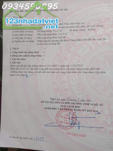 CHÍNH CHỦ CẦN BÁN LÔ ĐẤT x7 NGHI KIM THÀNH PHỐ VINH, NGHỆ AN - 1
